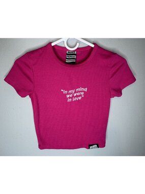 Women’s Broken Promises Baby T Shirt XS Pink Y2K Extra Small In My Mind Love